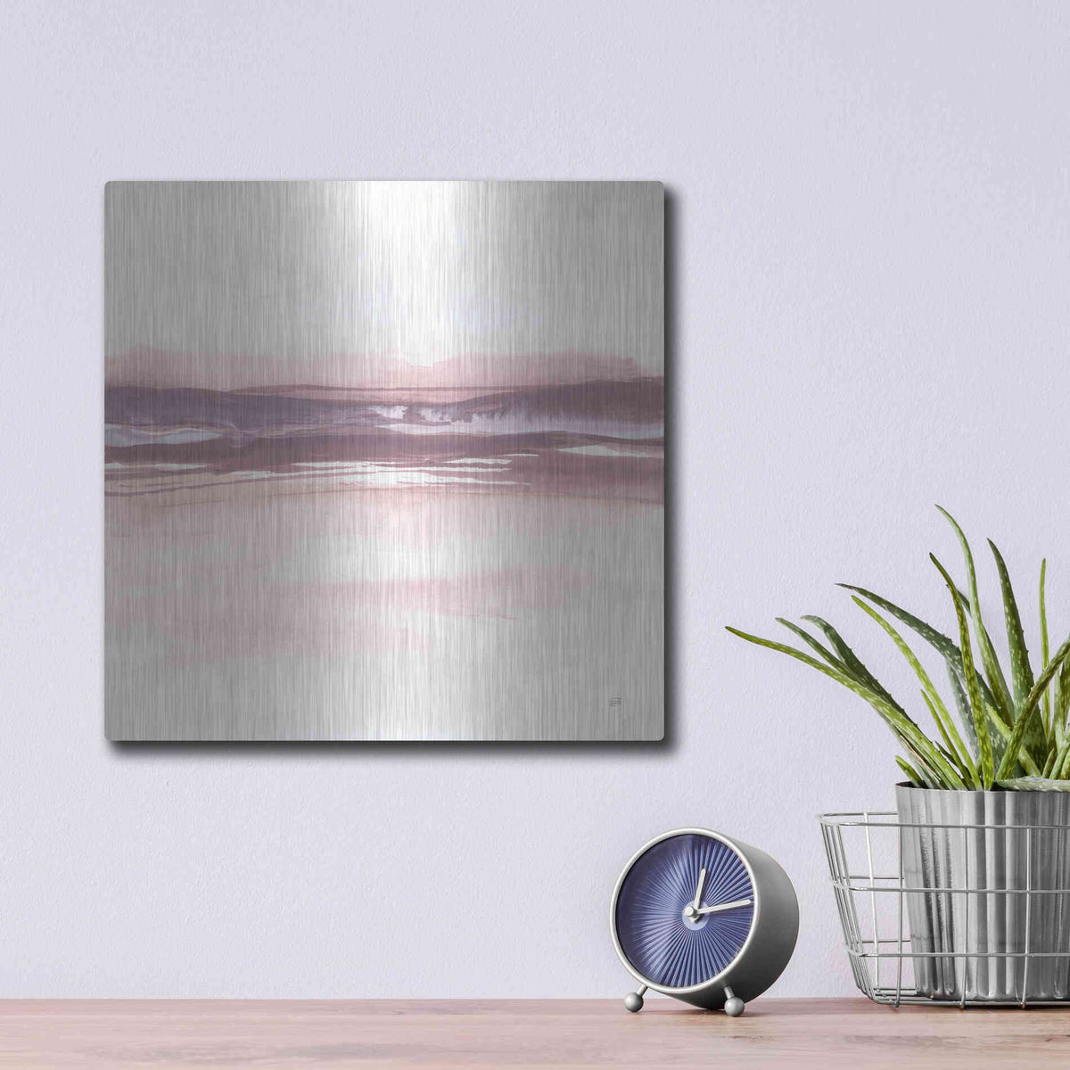 Luxe Metal Art 'Tint Cassis I' by Chris Paschke, Metal Wall Art,12x12