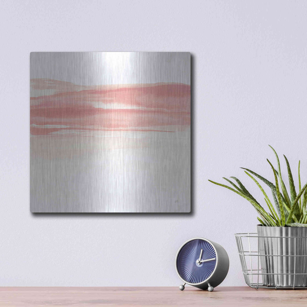 Luxe Metal Art 'Tint Cantaloupe II' by Chris Paschke, Metal Wall Art,12x12