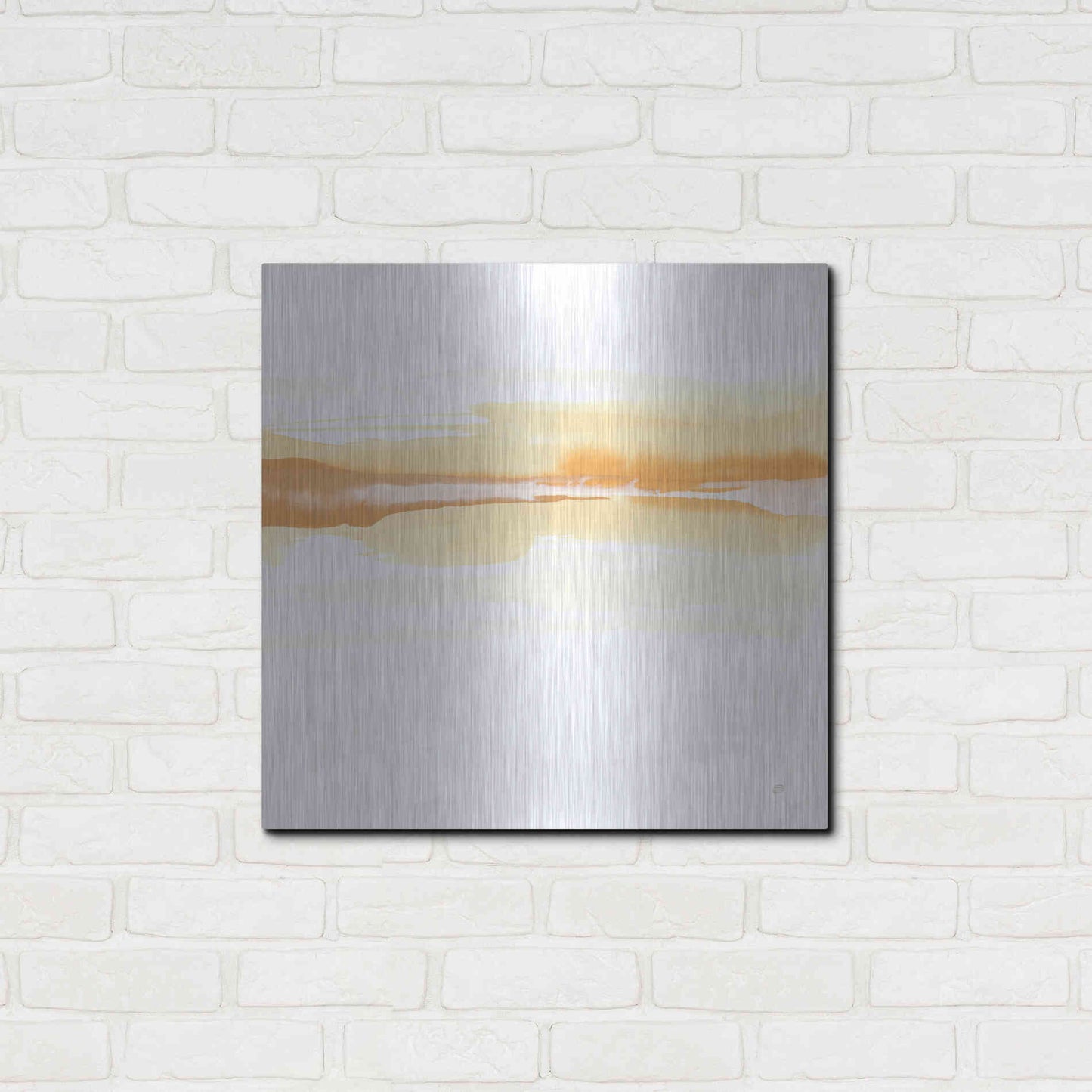 Luxe Metal Art 'Tint Turmeric I' by Chris Paschke, Metal Wall Art,24x24