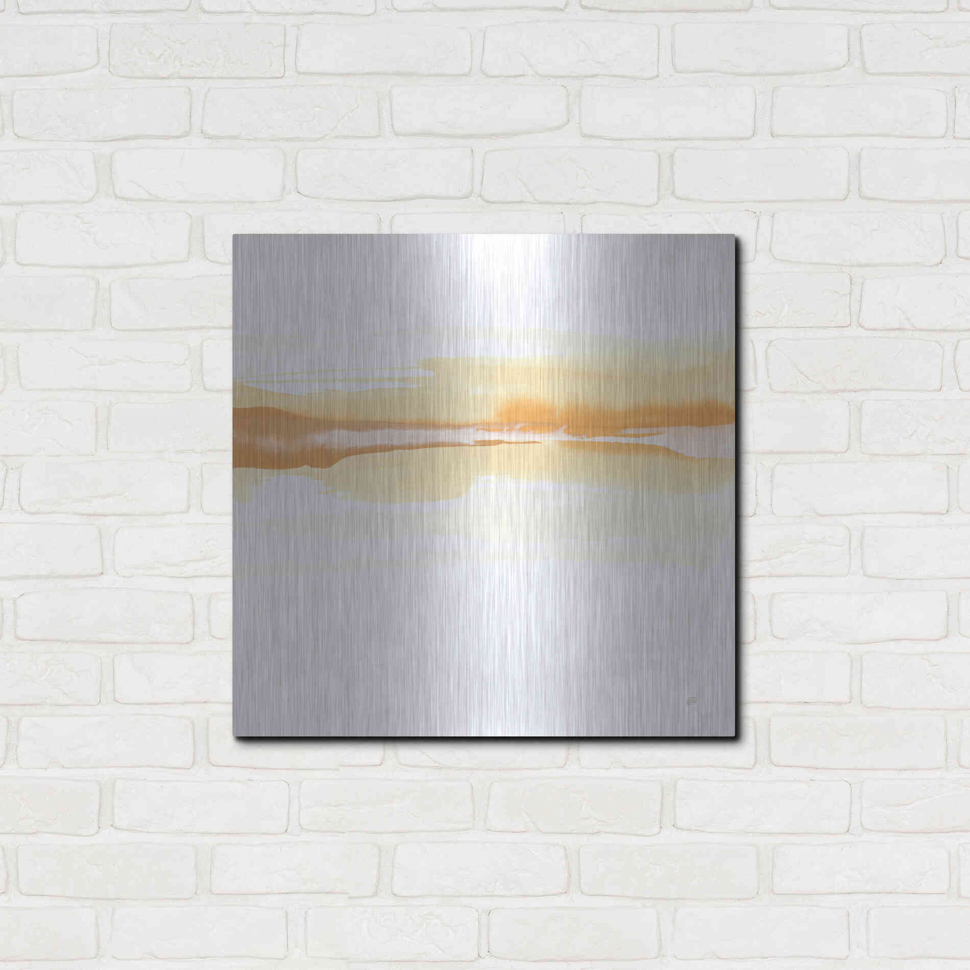 Luxe Metal Art 'Tint Turmeric I' by Chris Paschke, Metal Wall Art,24x24