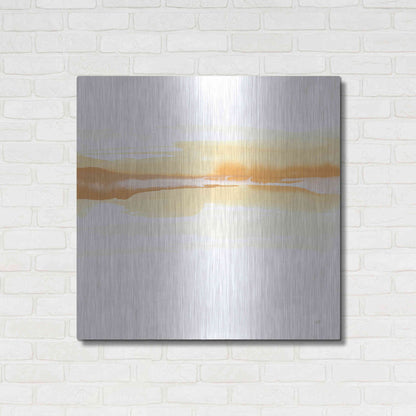 Luxe Metal Art 'Tint Turmeric I' by Chris Paschke, Metal Wall Art,36x36