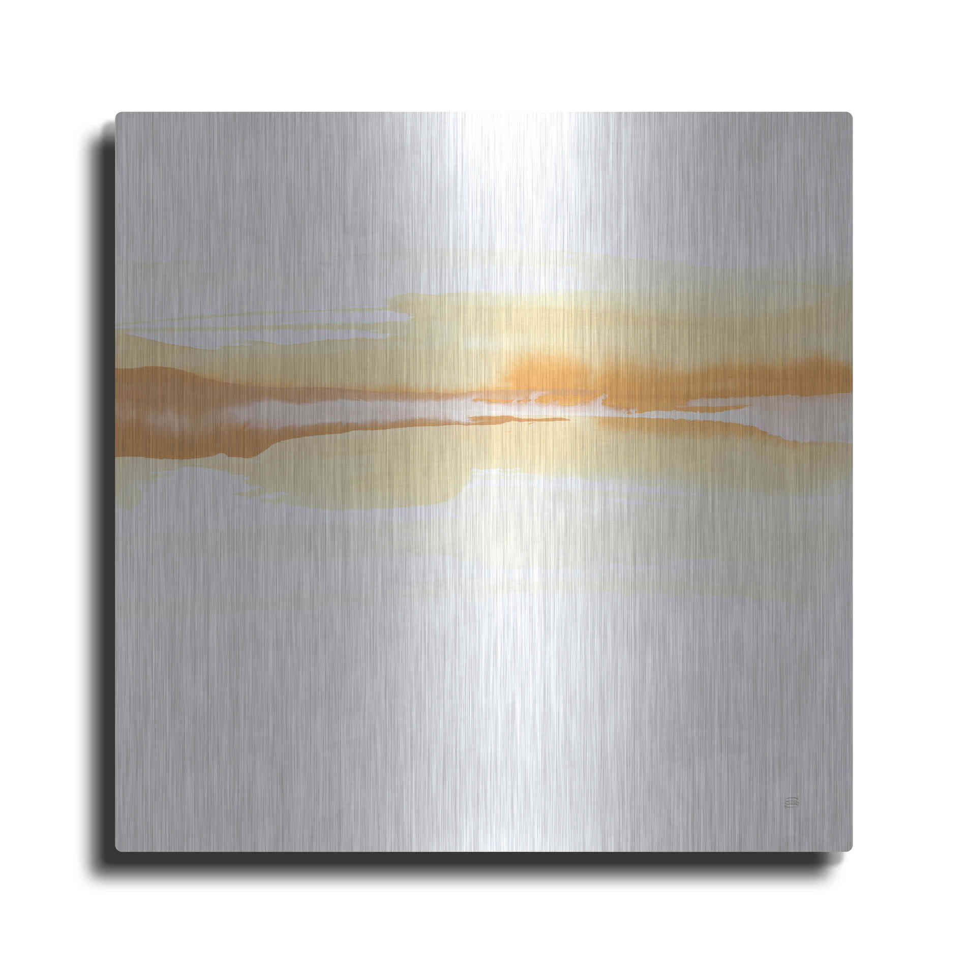 Luxe Metal Art 'Tint Turmeric I' by Chris Paschke, Metal Wall Art