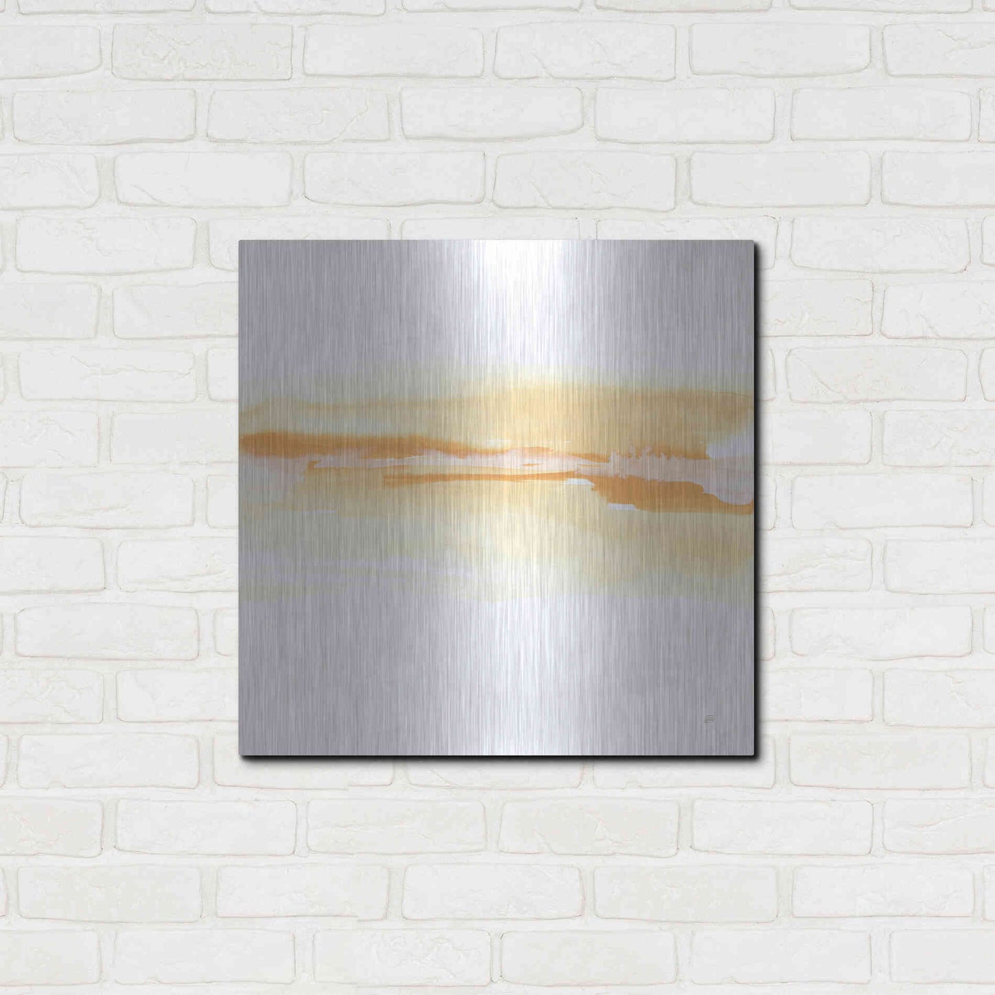 Luxe Metal Art 'Tint Turmeric II' by Chris Paschke, Metal Wall Art,24x24