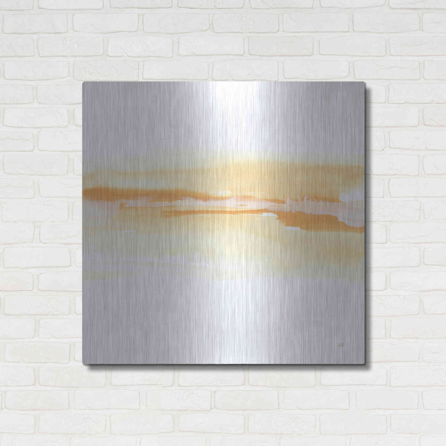 Luxe Metal Art 'Tint Turmeric II' by Chris Paschke, Metal Wall Art,36x36