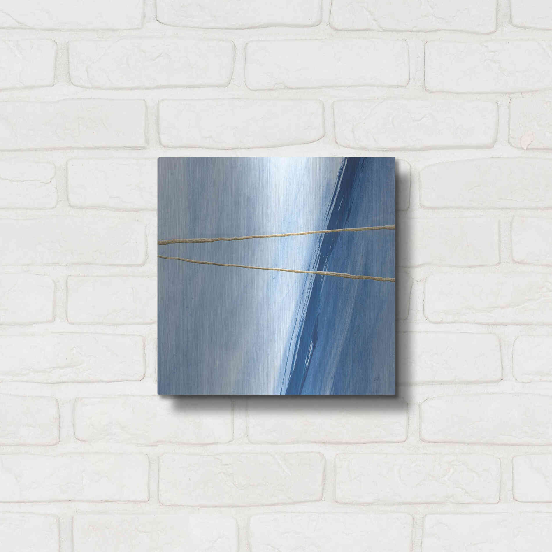 Luxe Metal Art 'Geometrics II' by Chris Paschke, Metal Wall Art,12x12