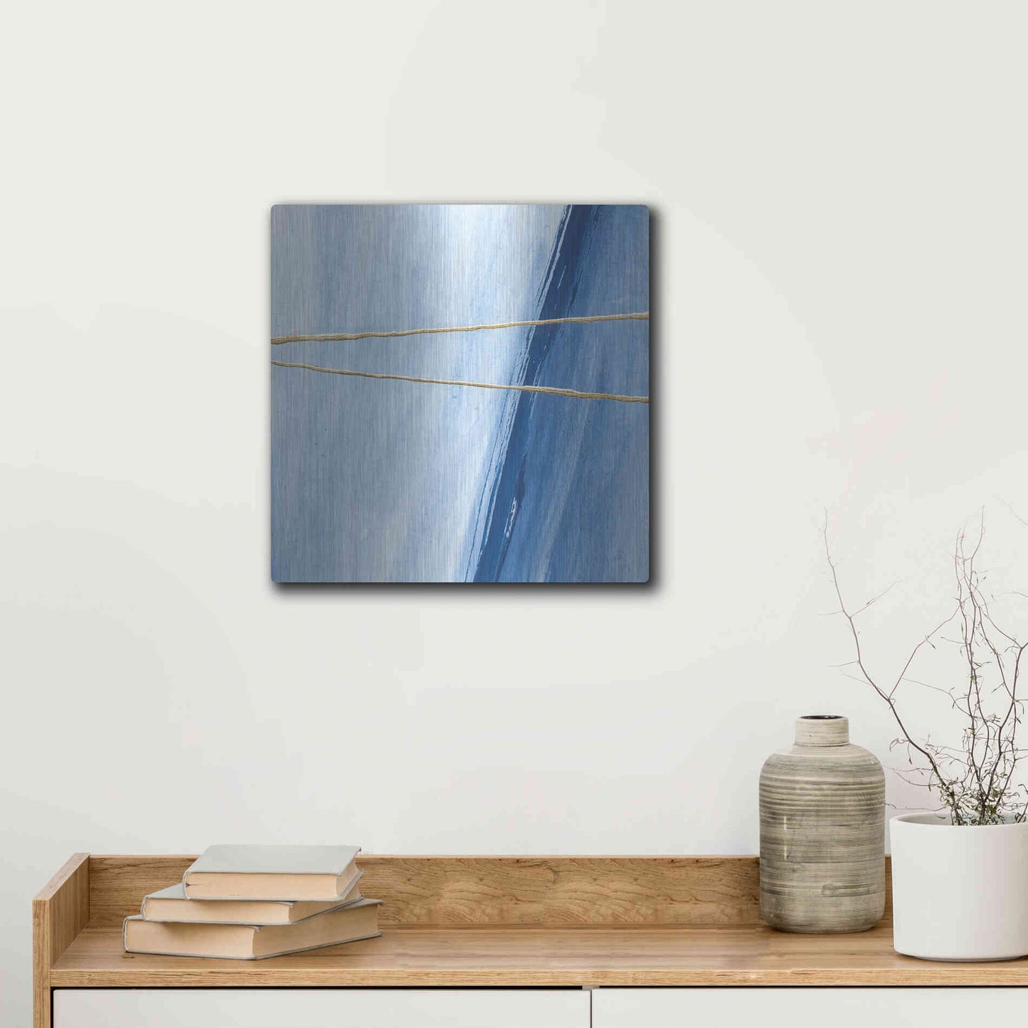 Luxe Metal Art 'Geometrics II' by Chris Paschke, Metal Wall Art,12x12