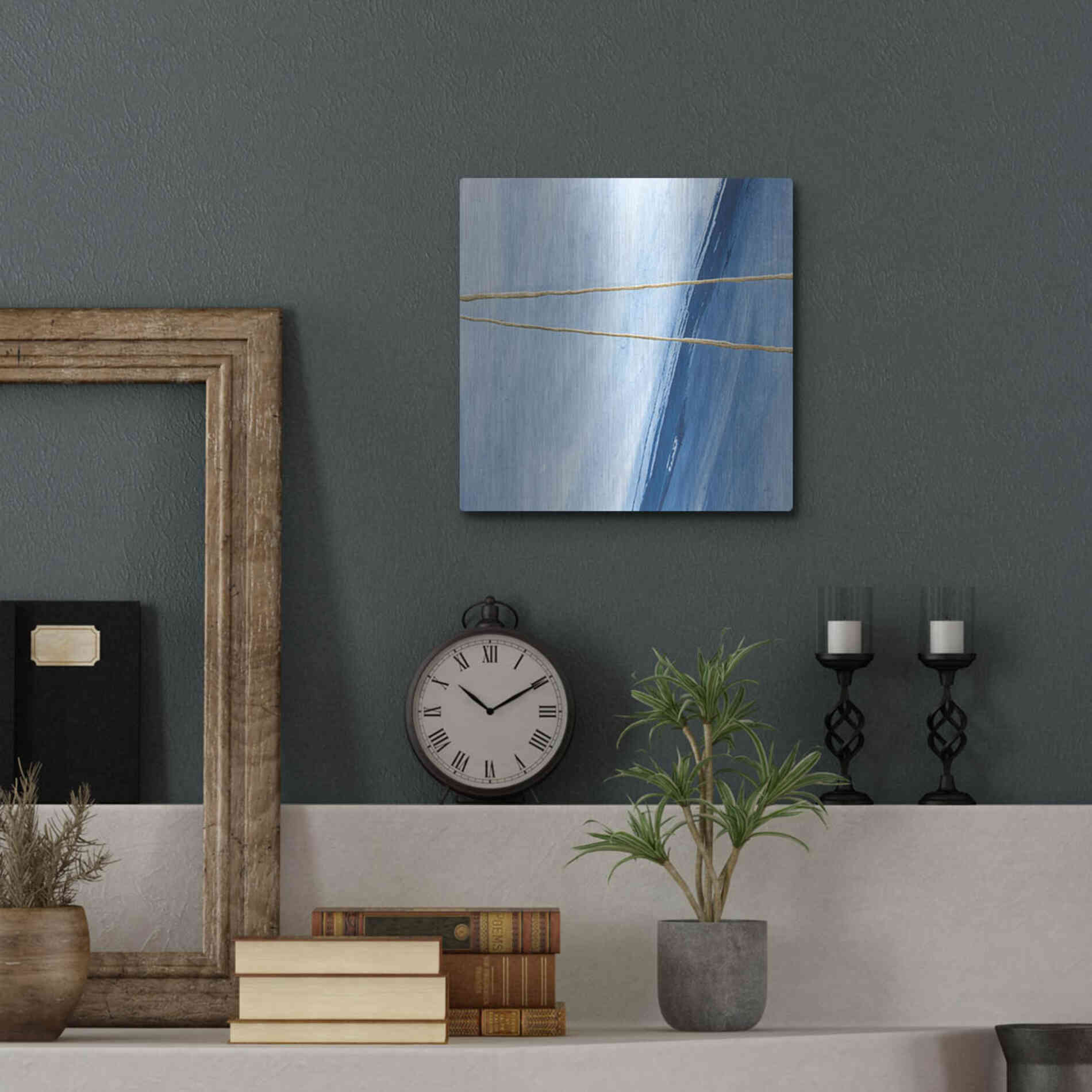 Luxe Metal Art 'Geometrics II' by Chris Paschke, Metal Wall Art,12x12