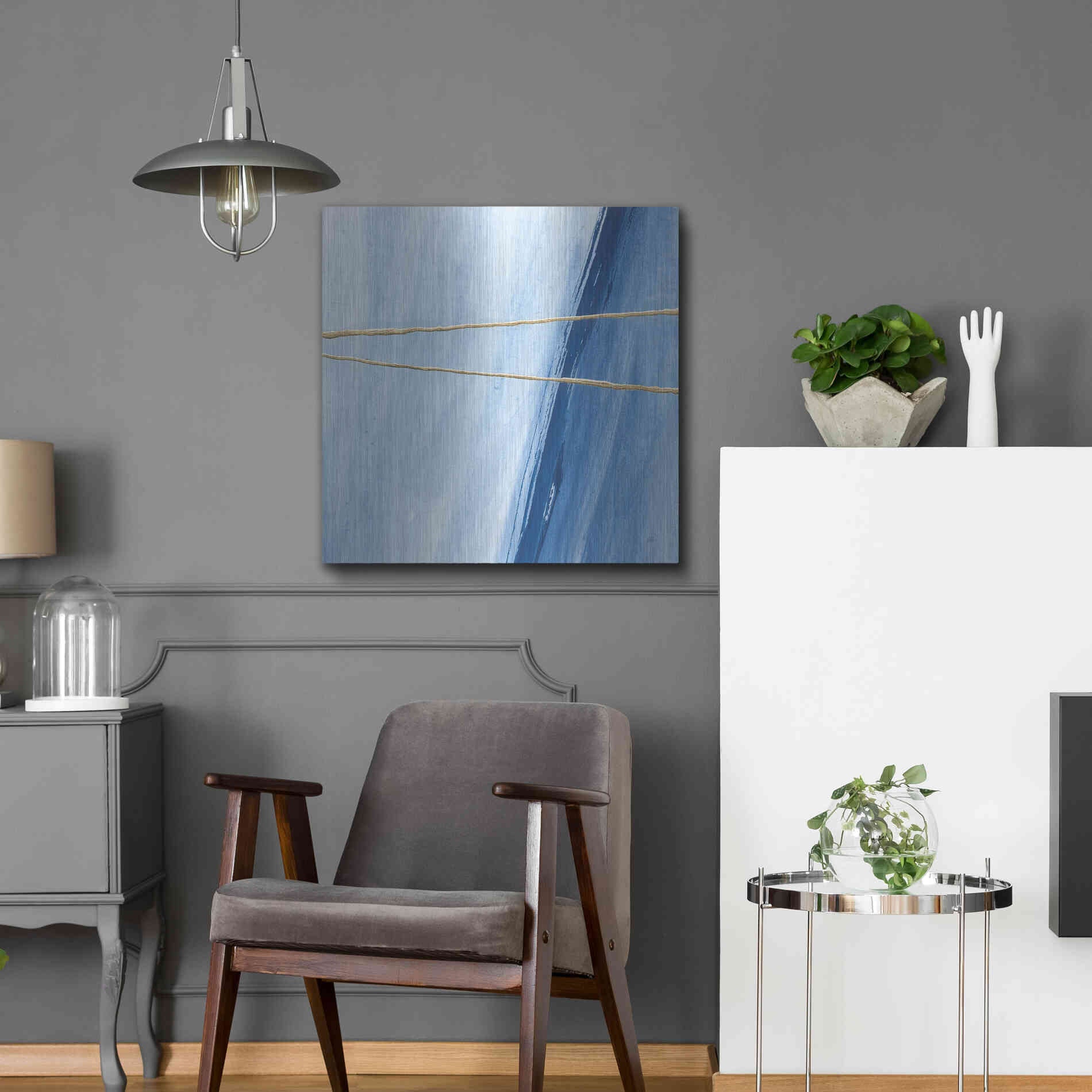 Luxe Metal Art 'Geometrics II' by Chris Paschke, Metal Wall Art,24x24