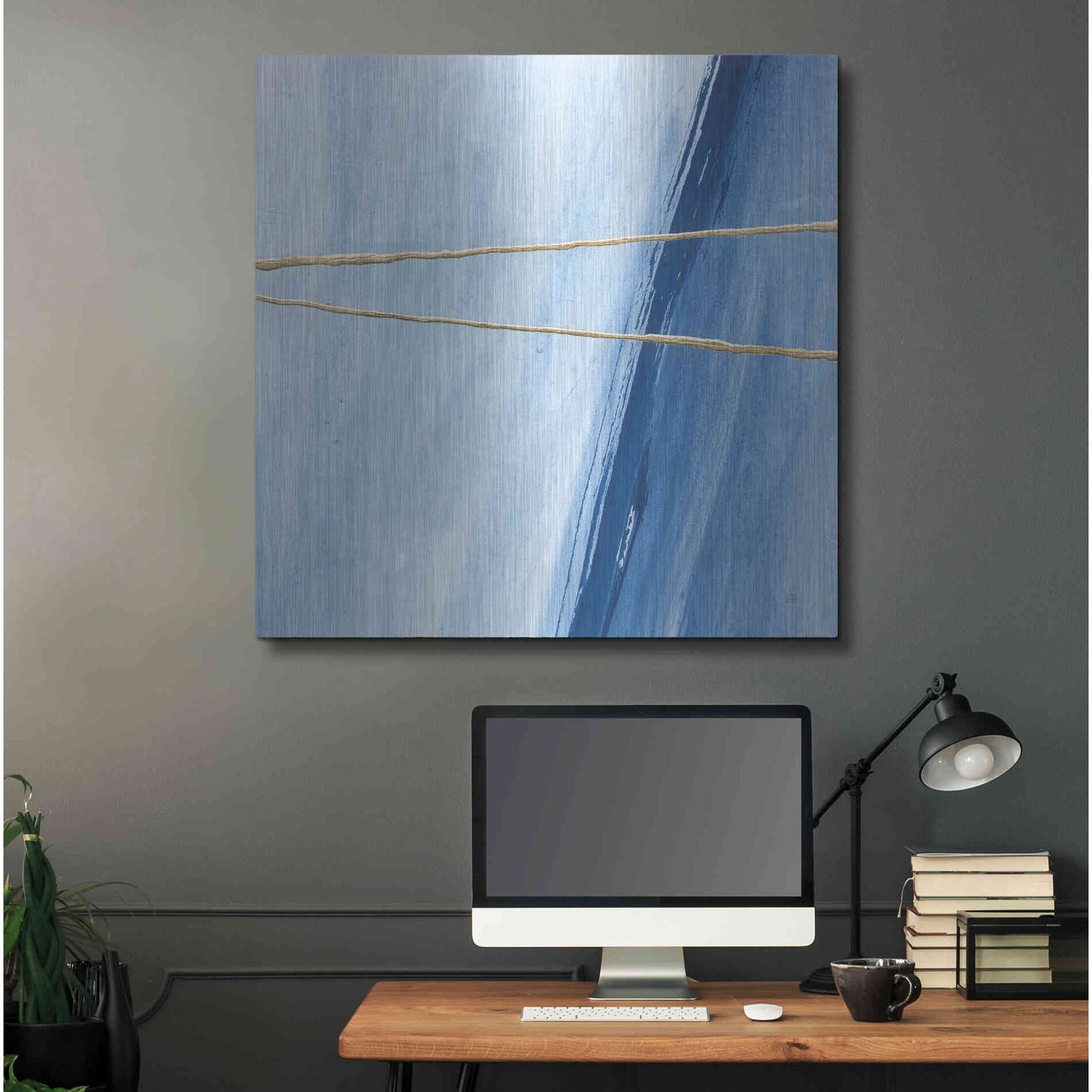 Luxe Metal Art 'Geometrics II' by Chris Paschke, Metal Wall Art,36x36