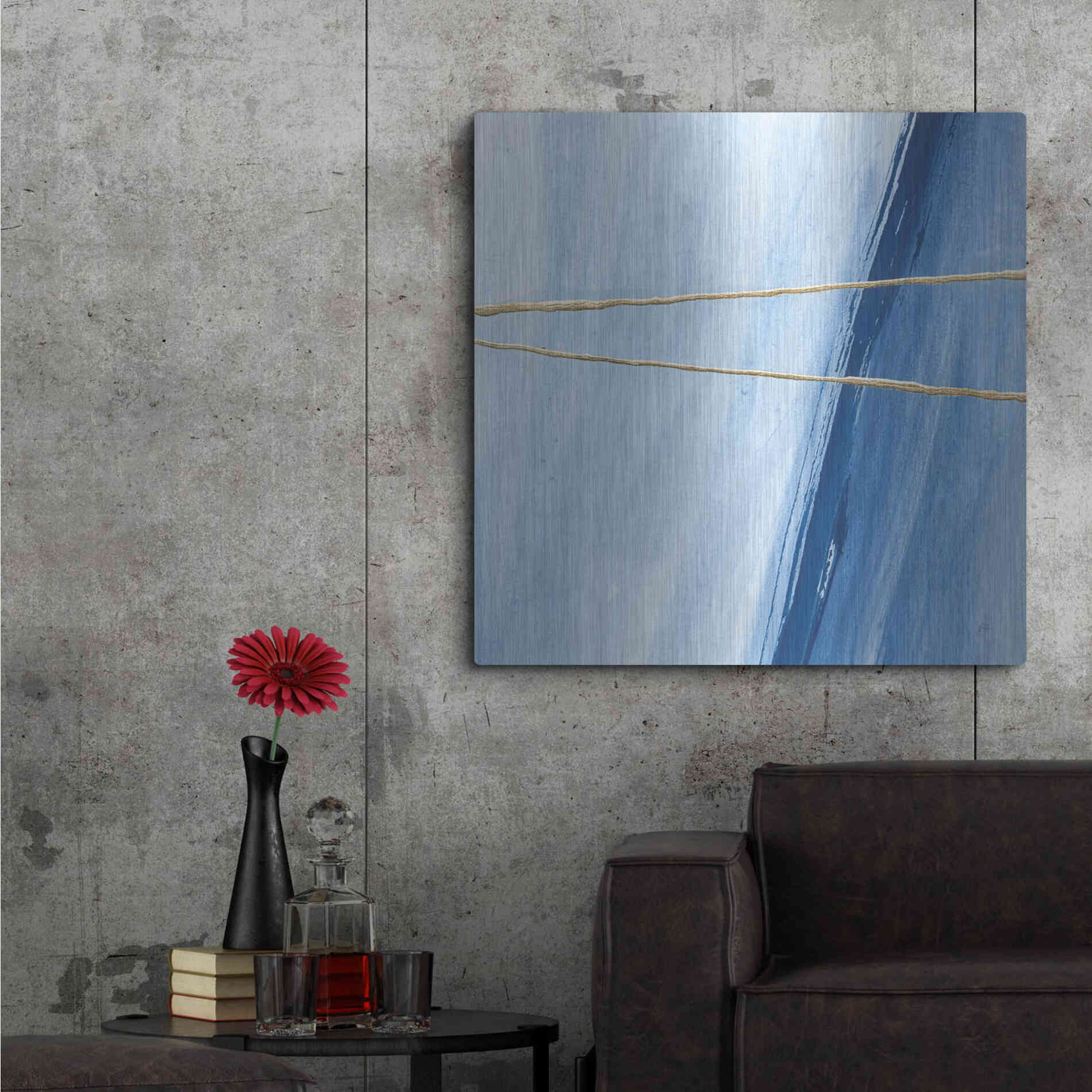 Luxe Metal Art 'Geometrics II' by Chris Paschke, Metal Wall Art,36x36