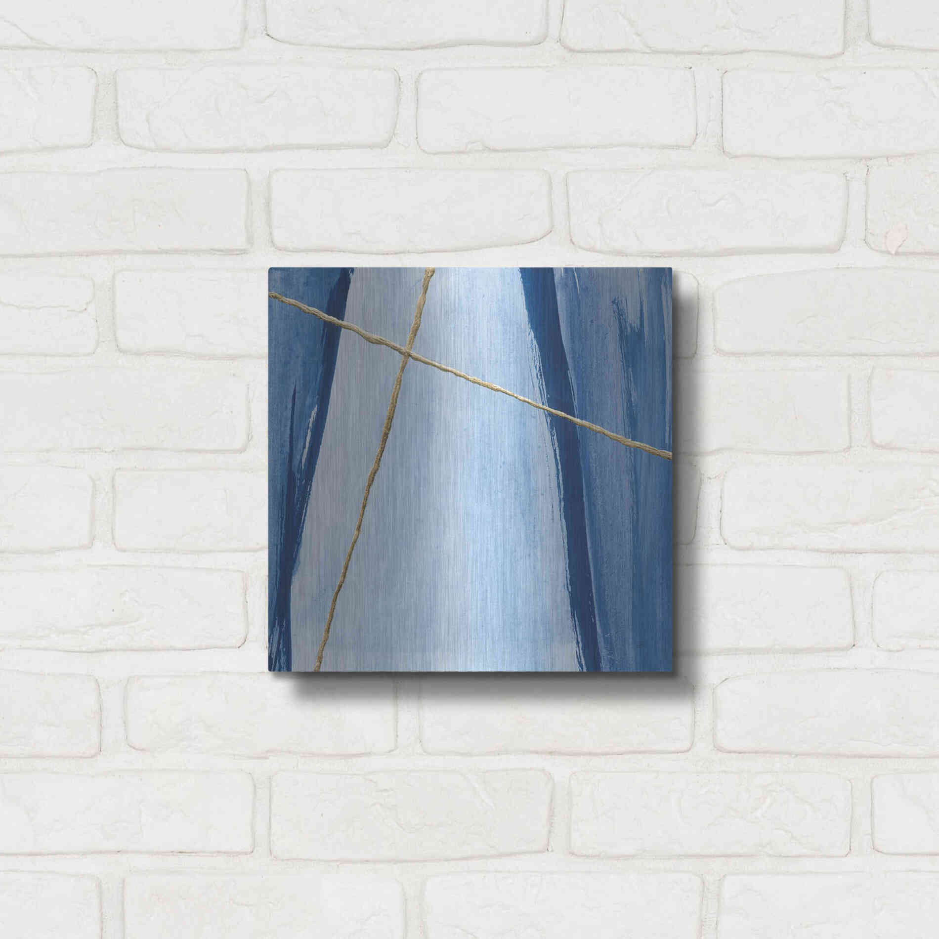 Luxe Metal Art 'Geometrics III' by Chris Paschke, Metal Wall Art,12x12