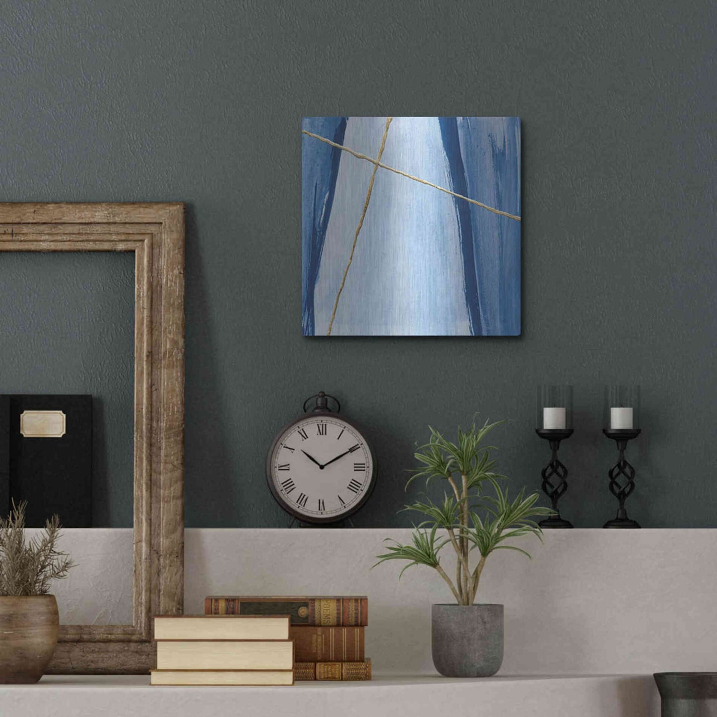 Luxe Metal Art 'Geometrics III' by Chris Paschke, Metal Wall Art,12x12