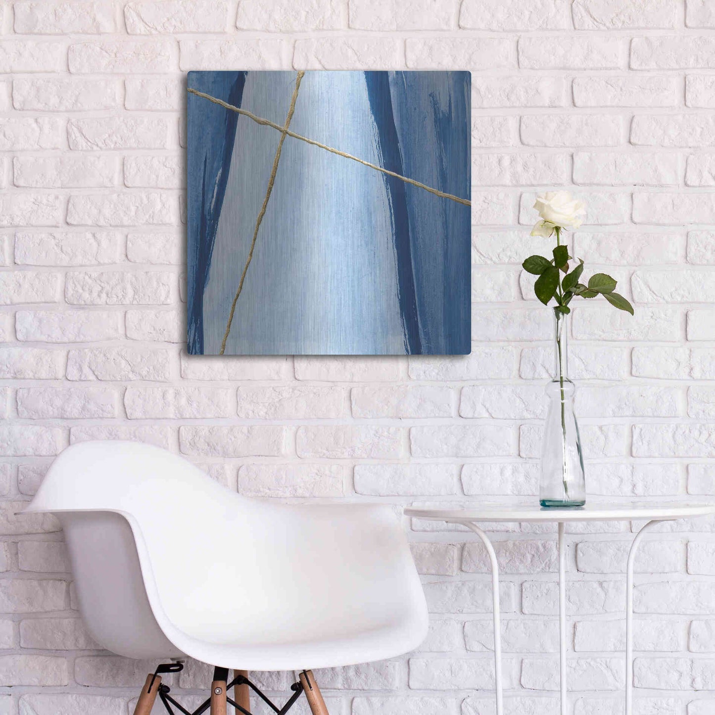 Luxe Metal Art 'Geometrics III' by Chris Paschke, Metal Wall Art,24x24