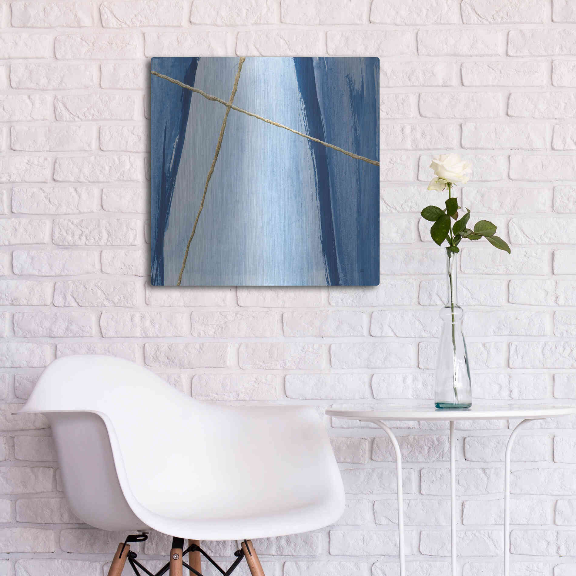 Luxe Metal Art 'Geometrics III' by Chris Paschke, Metal Wall Art,24x24