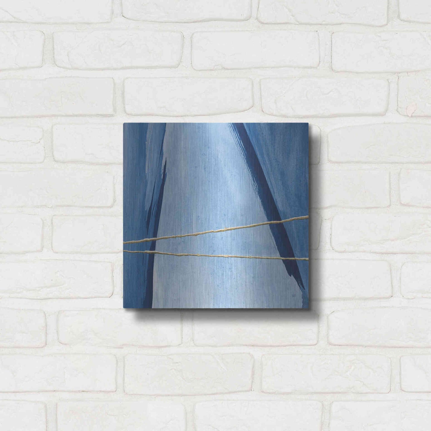 Luxe Metal Art 'Geometrics IV' by Chris Paschke, Metal Wall Art,12x12