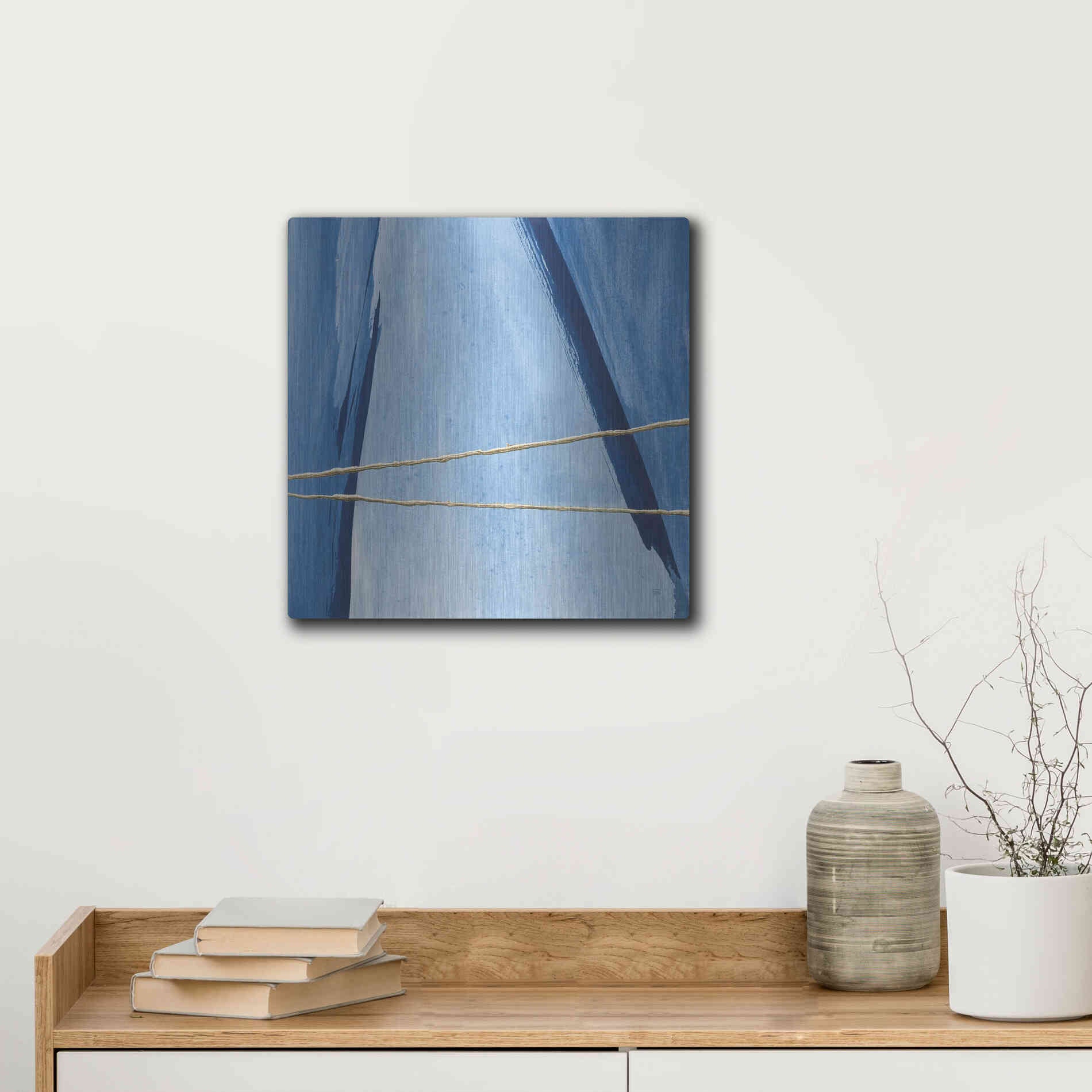 Luxe Metal Art 'Geometrics IV' by Chris Paschke, Metal Wall Art,12x12