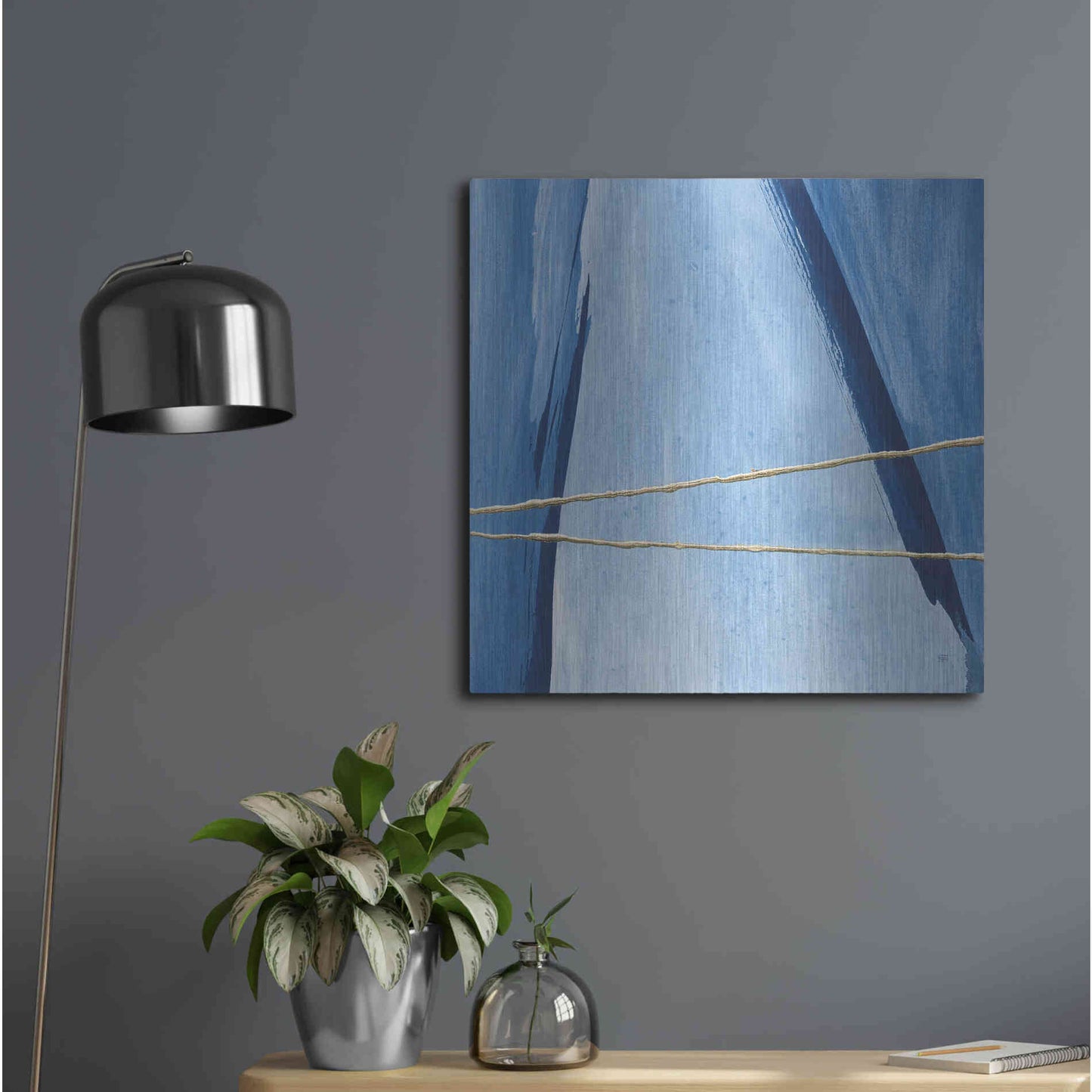 Luxe Metal Art 'Geometrics IV' by Chris Paschke, Metal Wall Art,24x24