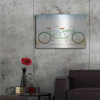 Luxe Metal Art 'Beach Cruiser Tandem v2' by Michael Mullan, Metal Wall Art,36x24