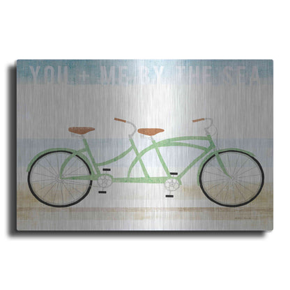 Luxe Metal Art 'Beach Cruiser Tandem v2' by Michael Mullan, Metal Wall Art