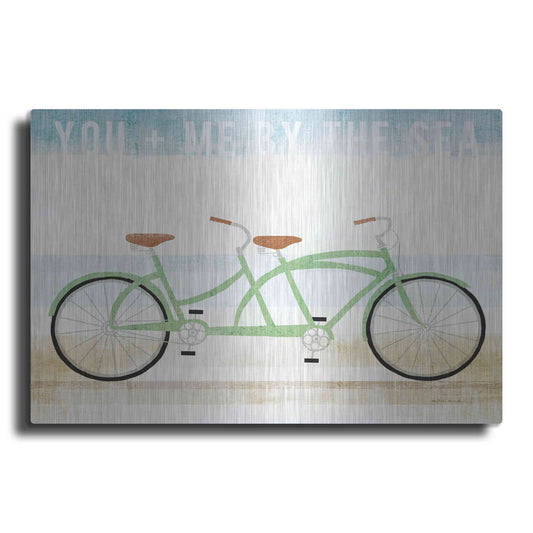 Luxe Metal Art 'Beach Cruiser Tandem v2' by Michael Mullan, Metal Wall Art