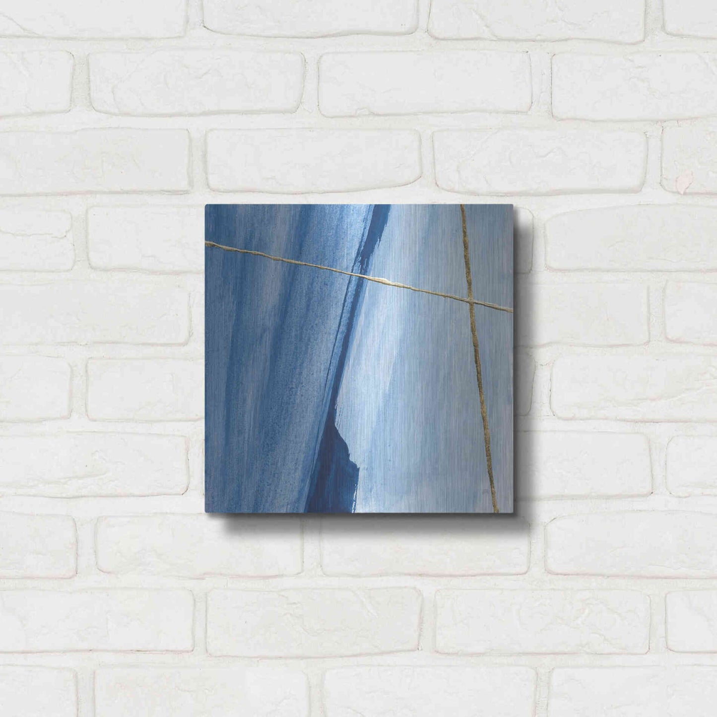 Luxe Metal Art 'Geometrics V' by Chris Paschke, Metal Wall Art,12x12