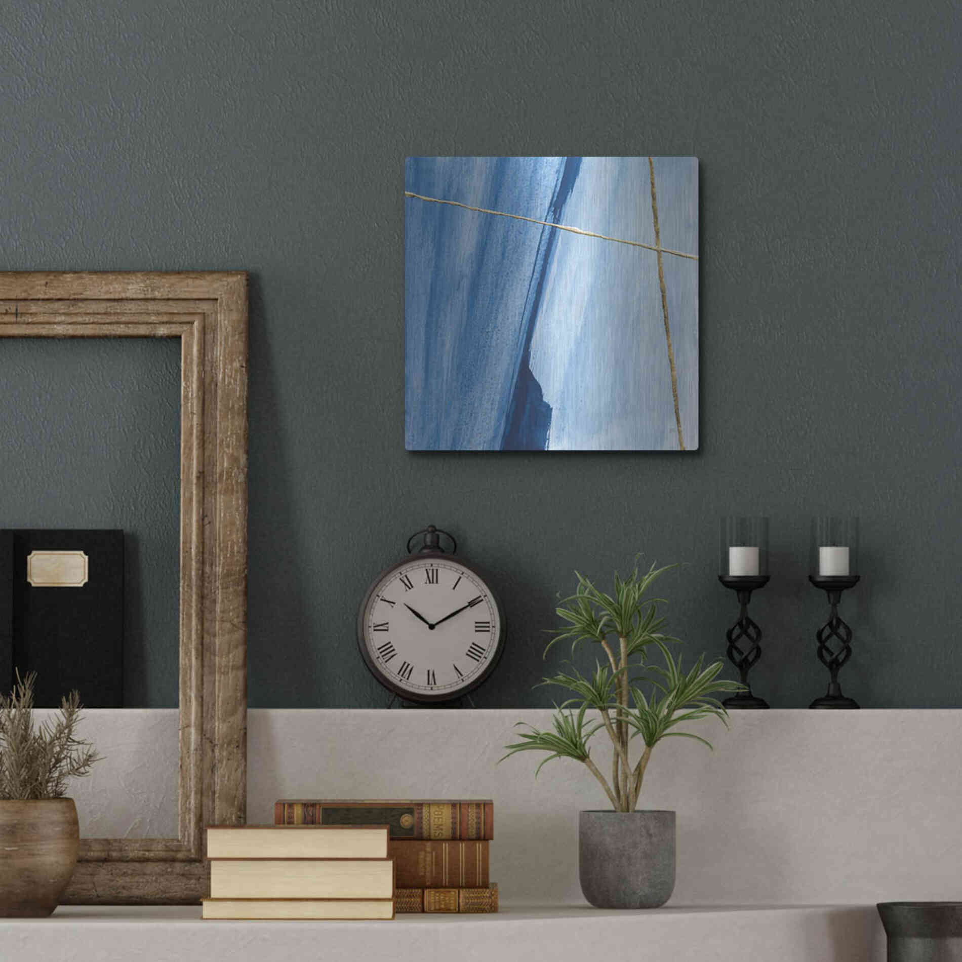 Luxe Metal Art 'Geometrics V' by Chris Paschke, Metal Wall Art,12x12