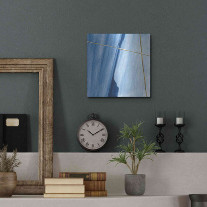 Luxe Metal Art 'Geometrics V' by Chris Paschke, Metal Wall Art,12x12