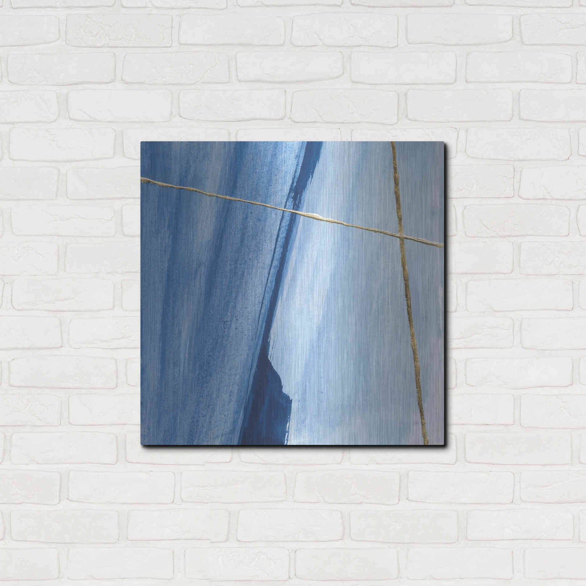 Luxe Metal Art 'Geometrics V' by Chris Paschke, Metal Wall Art,24x24