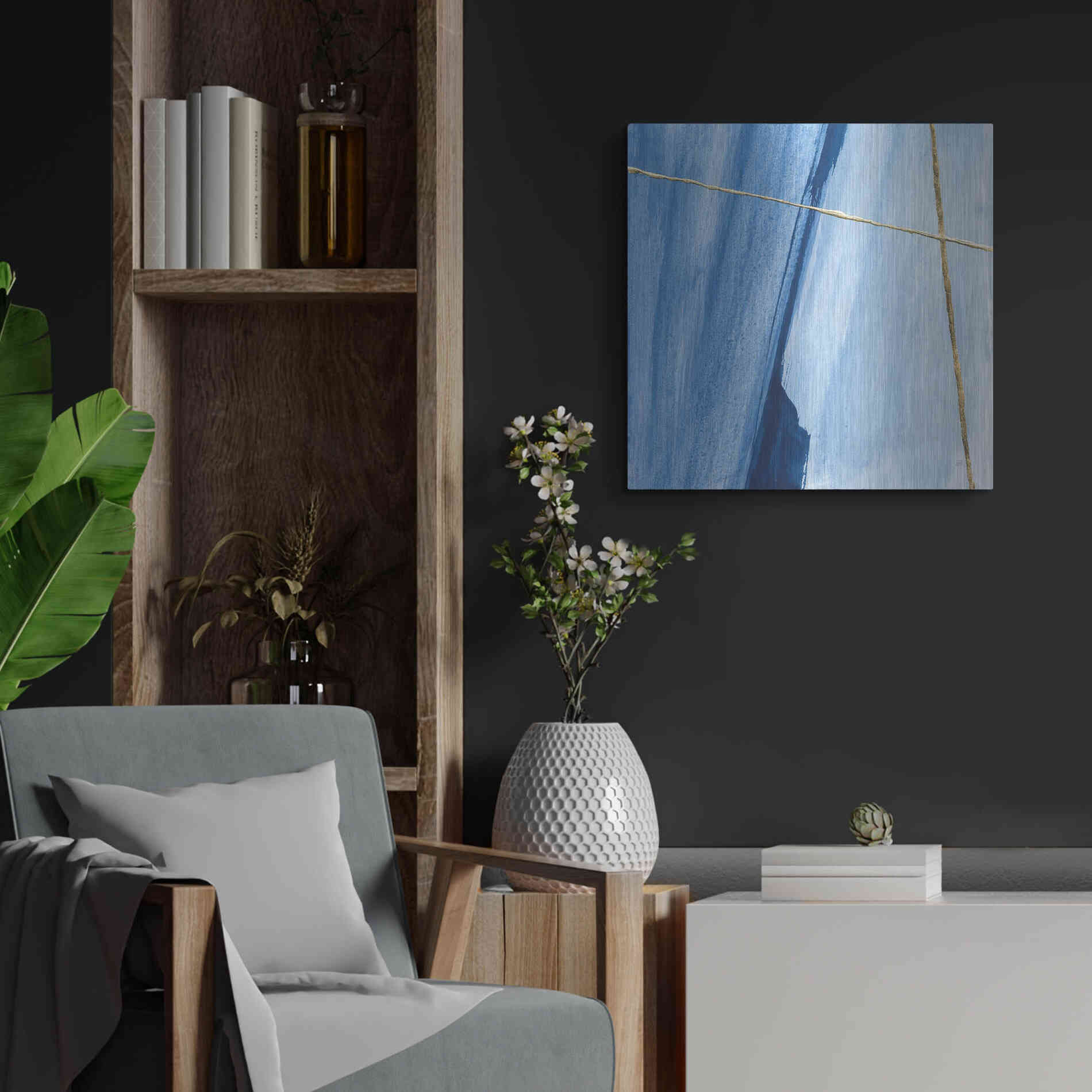 Luxe Metal Art 'Geometrics V' by Chris Paschke, Metal Wall Art,24x24