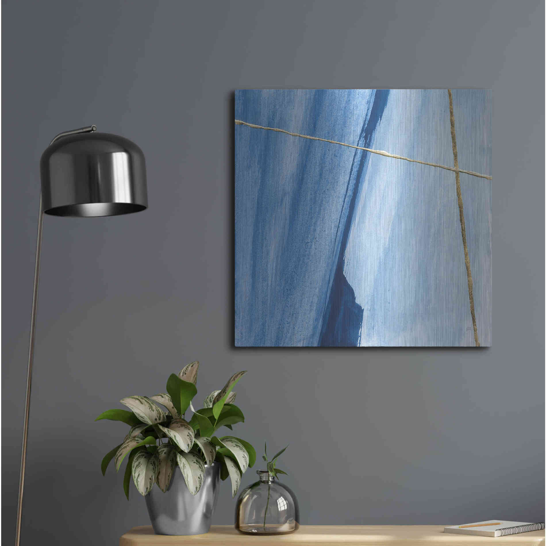 Luxe Metal Art 'Geometrics V' by Chris Paschke, Metal Wall Art,24x24