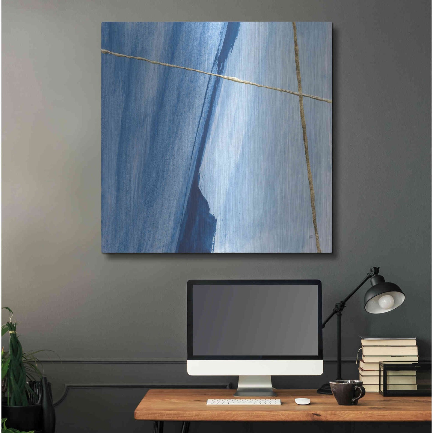 Luxe Metal Art 'Geometrics V' by Chris Paschke, Metal Wall Art,36x36