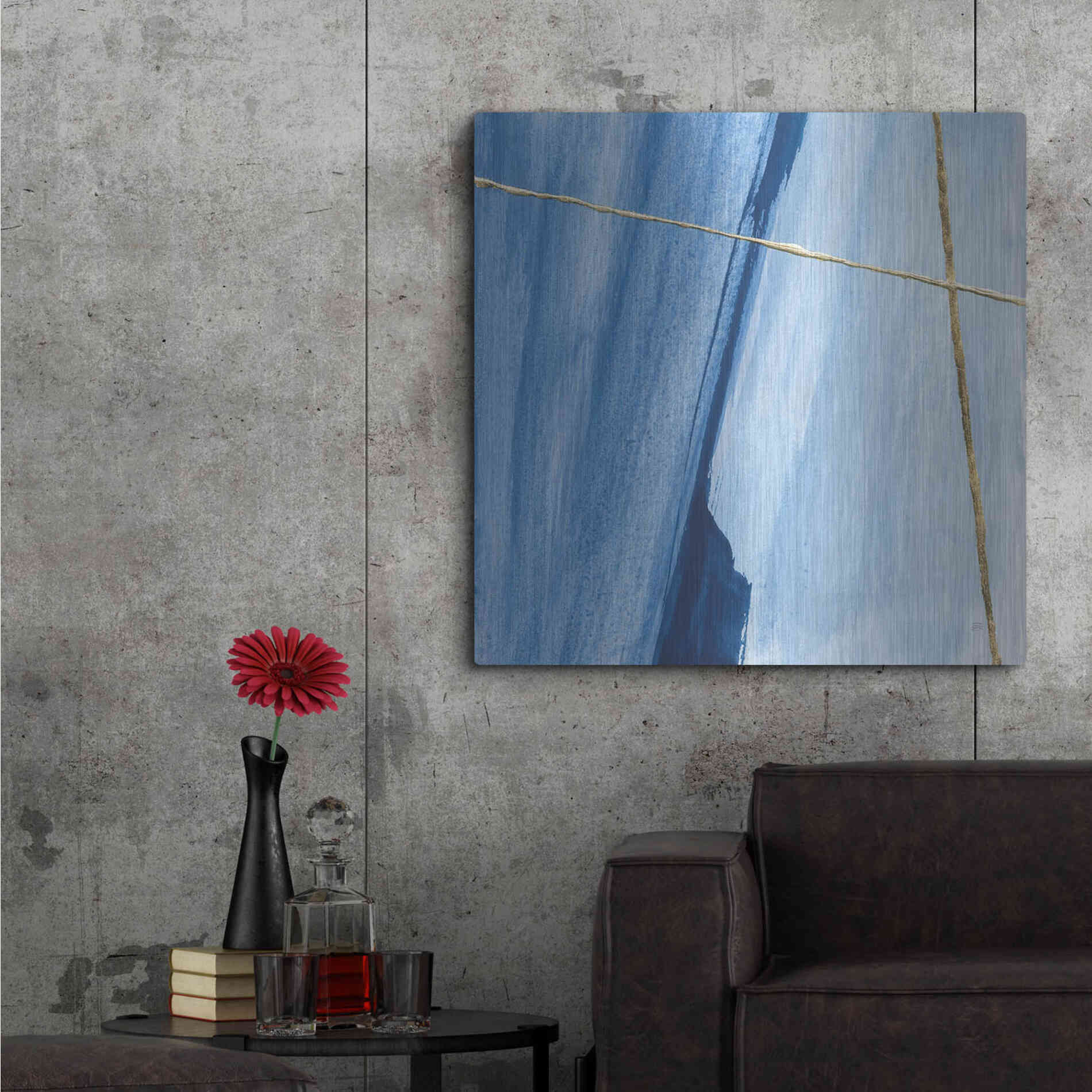 Luxe Metal Art 'Geometrics V' by Chris Paschke, Metal Wall Art,36x36