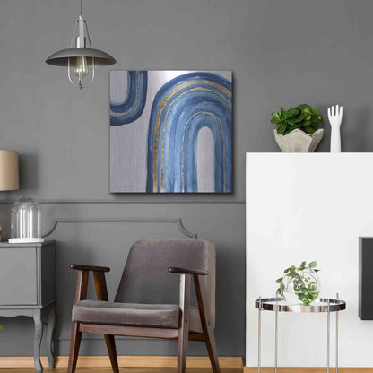 Luxe Metal Art 'Gilded Rainbow I' by Chris Paschke, Metal Wall Art,24x24