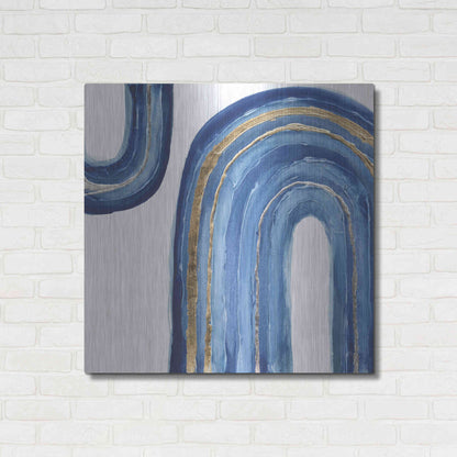 Luxe Metal Art 'Gilded Rainbow I' by Chris Paschke, Metal Wall Art,36x36