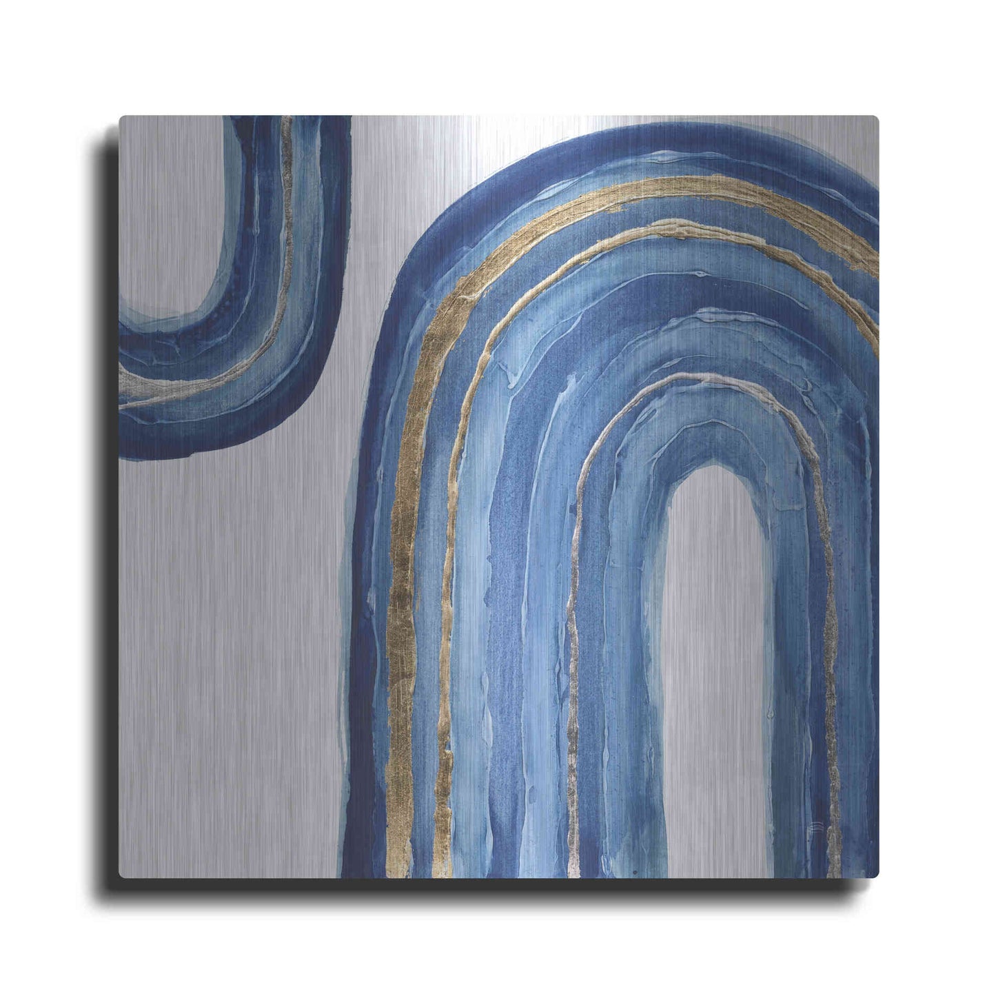 Luxe Metal Art 'Gilded Rainbow I' by Chris Paschke, Metal Wall Art