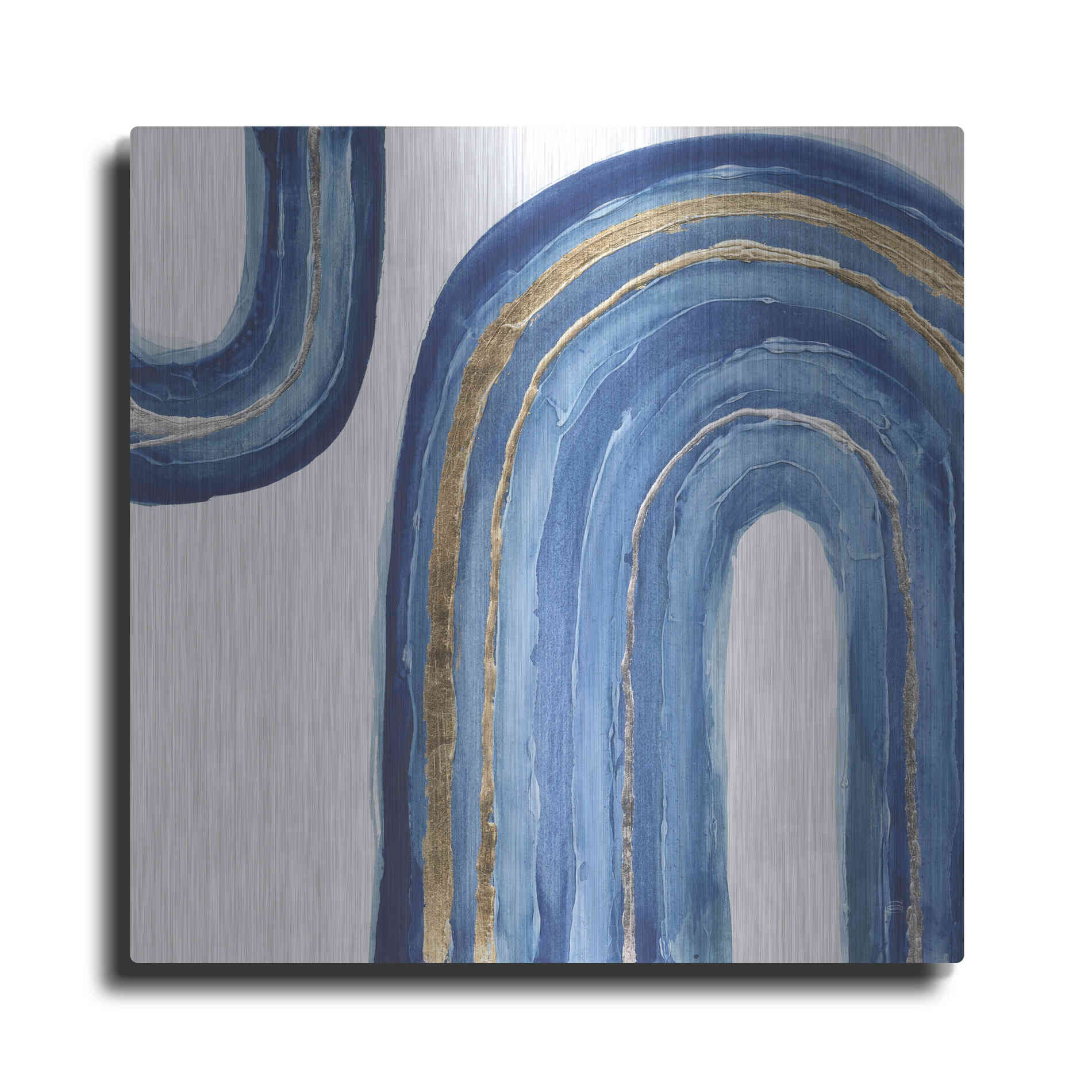 Luxe Metal Art 'Gilded Rainbow I' by Chris Paschke, Metal Wall Art