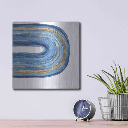 Luxe Metal Art 'Gilded Rainbow II' by Chris Paschke, Metal Wall Art,12x12