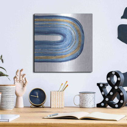 Luxe Metal Art 'Gilded Rainbow II' by Chris Paschke, Metal Wall Art,12x12