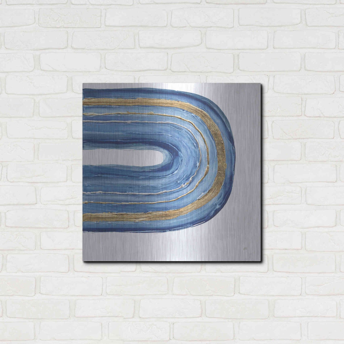 Luxe Metal Art 'Gilded Rainbow II' by Chris Paschke, Metal Wall Art,24x24