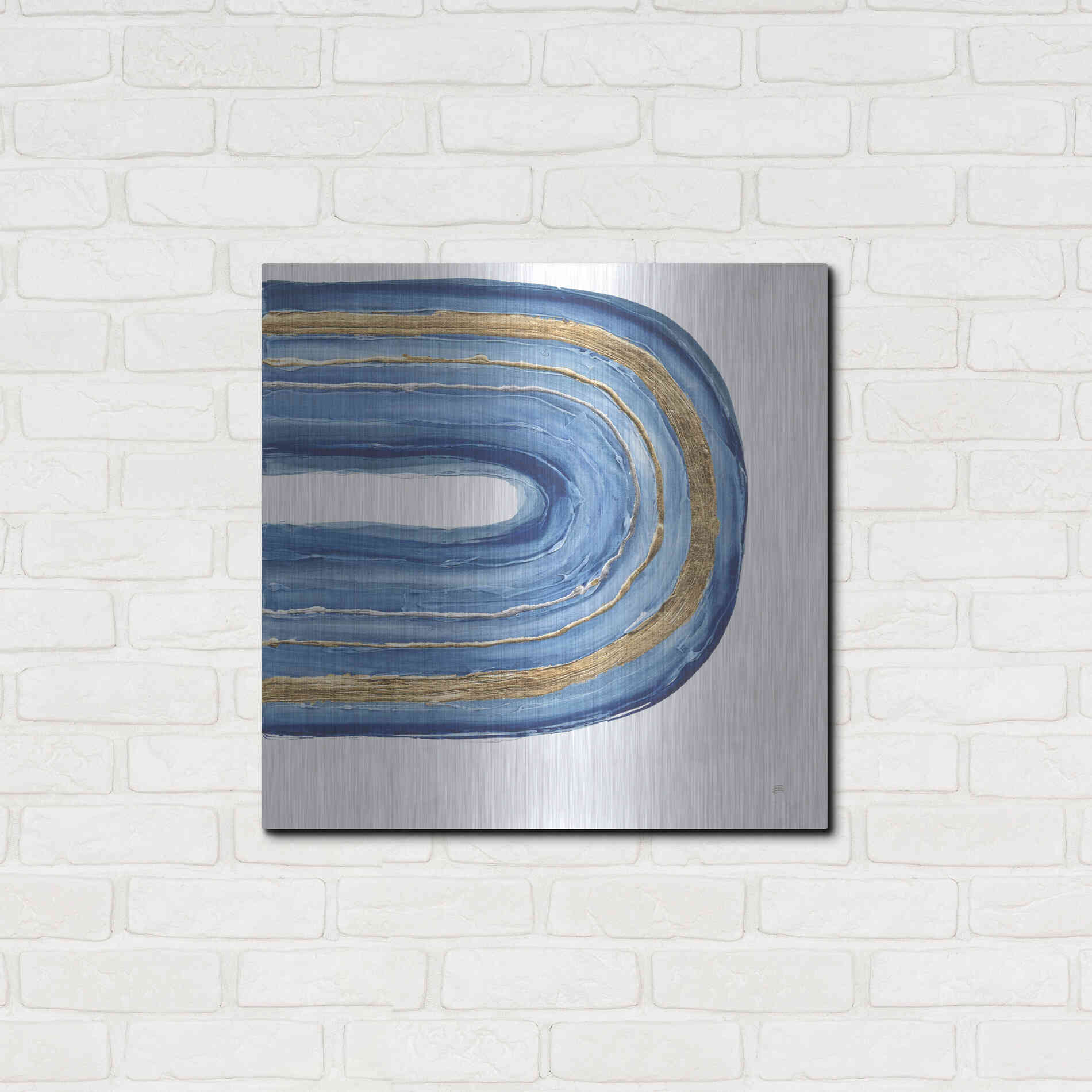 Luxe Metal Art 'Gilded Rainbow II' by Chris Paschke, Metal Wall Art,24x24