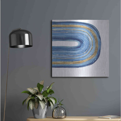 Luxe Metal Art 'Gilded Rainbow II' by Chris Paschke, Metal Wall Art,24x24