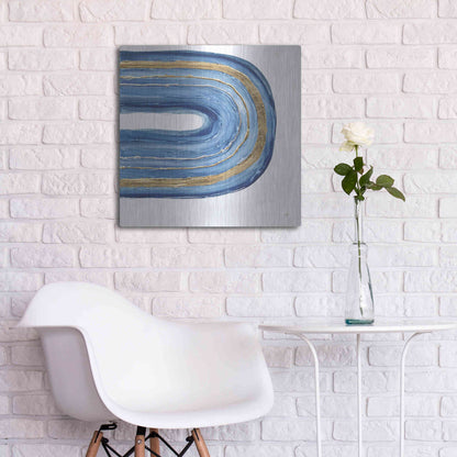 Luxe Metal Art 'Gilded Rainbow II' by Chris Paschke, Metal Wall Art,24x24