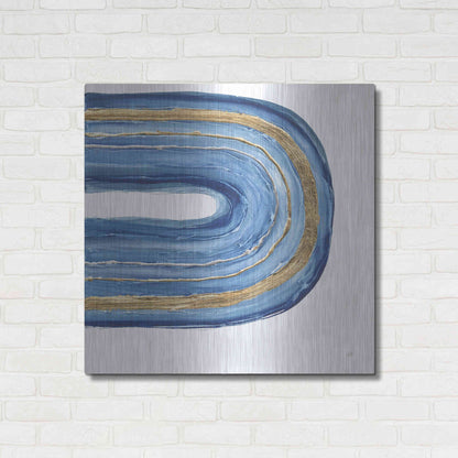 Luxe Metal Art 'Gilded Rainbow II' by Chris Paschke, Metal Wall Art,36x36
