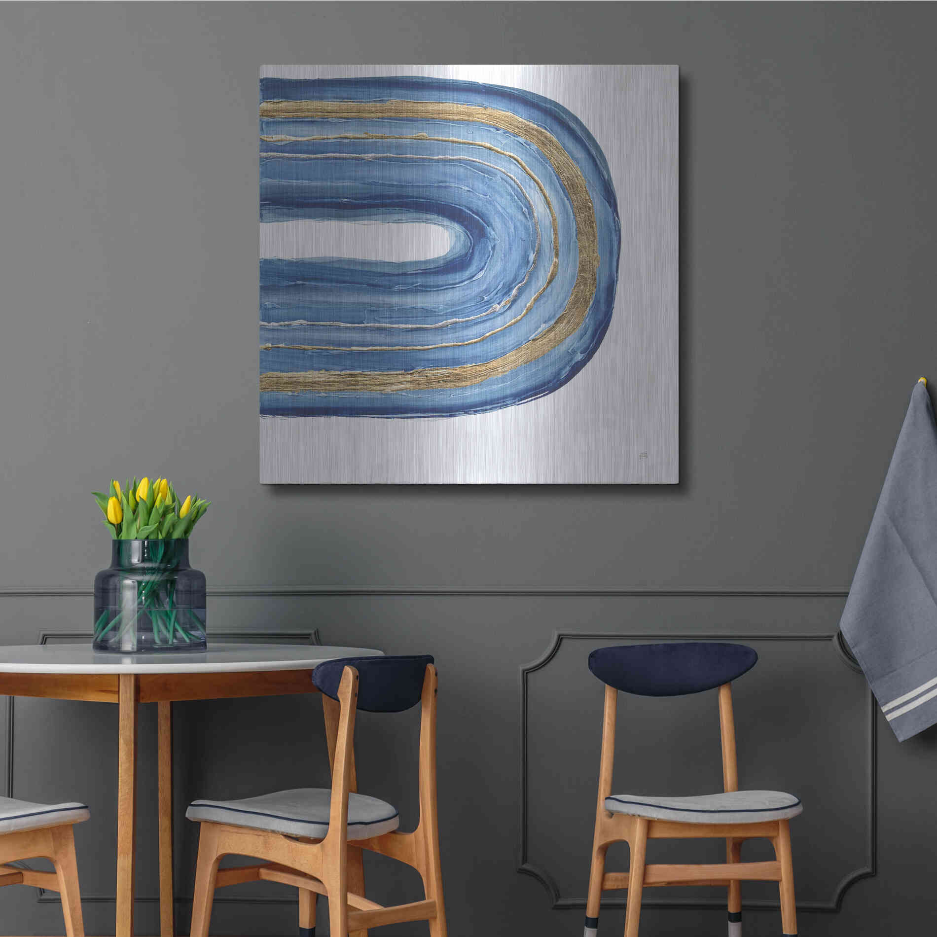 Luxe Metal Art 'Gilded Rainbow II' by Chris Paschke, Metal Wall Art,36x36