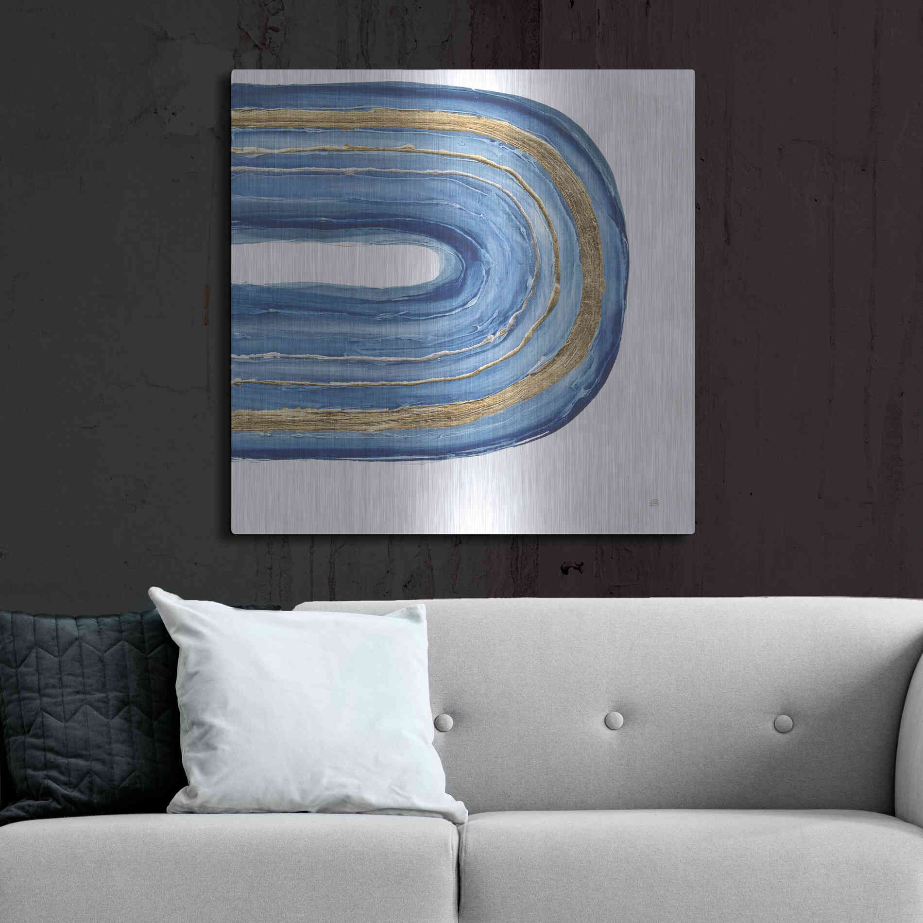 Luxe Metal Art 'Gilded Rainbow II' by Chris Paschke, Metal Wall Art,36x36