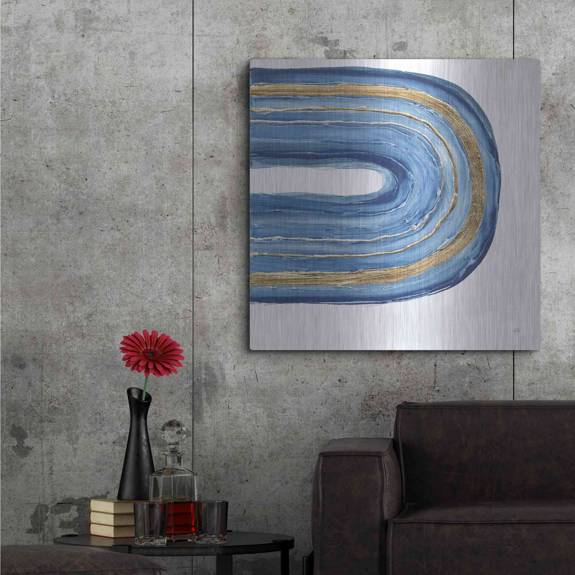 Luxe Metal Art 'Gilded Rainbow II' by Chris Paschke, Metal Wall Art,36x36