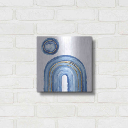 Luxe Metal Art 'Gilded Rainbow III' by Chris Paschke, Metal Wall Art,12x12