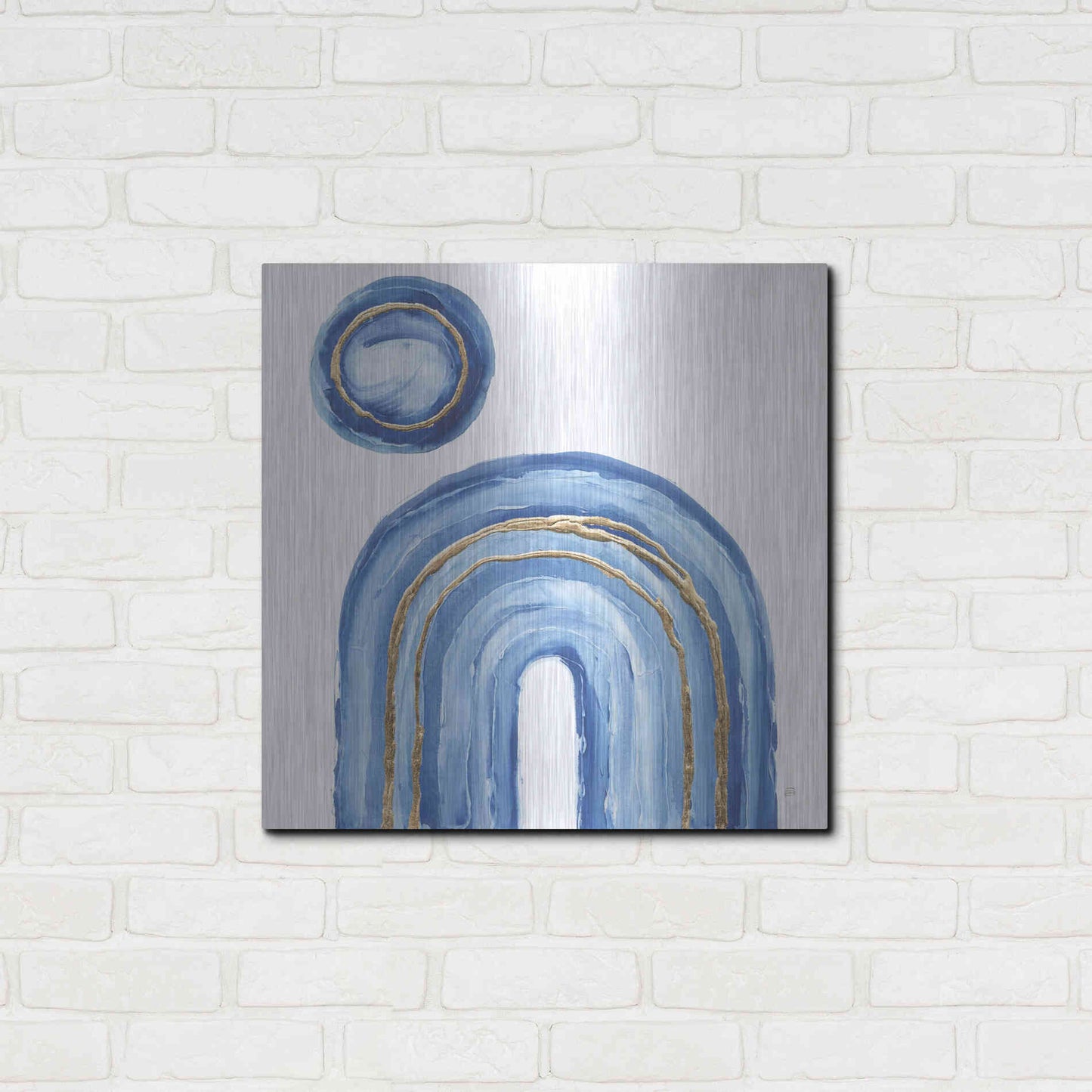 Luxe Metal Art 'Gilded Rainbow III' by Chris Paschke, Metal Wall Art,24x24