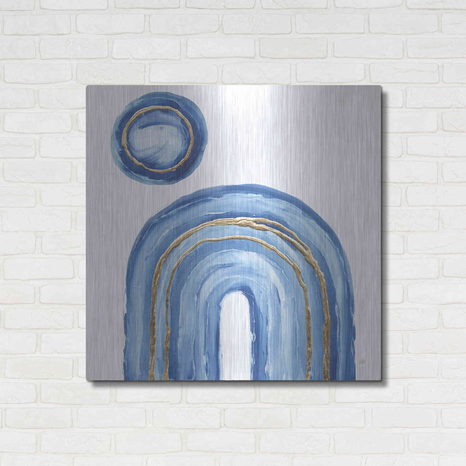 Luxe Metal Art 'Gilded Rainbow III' by Chris Paschke, Metal Wall Art,36x36