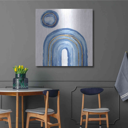 Luxe Metal Art 'Gilded Rainbow III' by Chris Paschke, Metal Wall Art,36x36